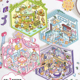 Starry Night Whisper DIY 3D Scene Stickers — 4 Cute Miniature Night Scenes